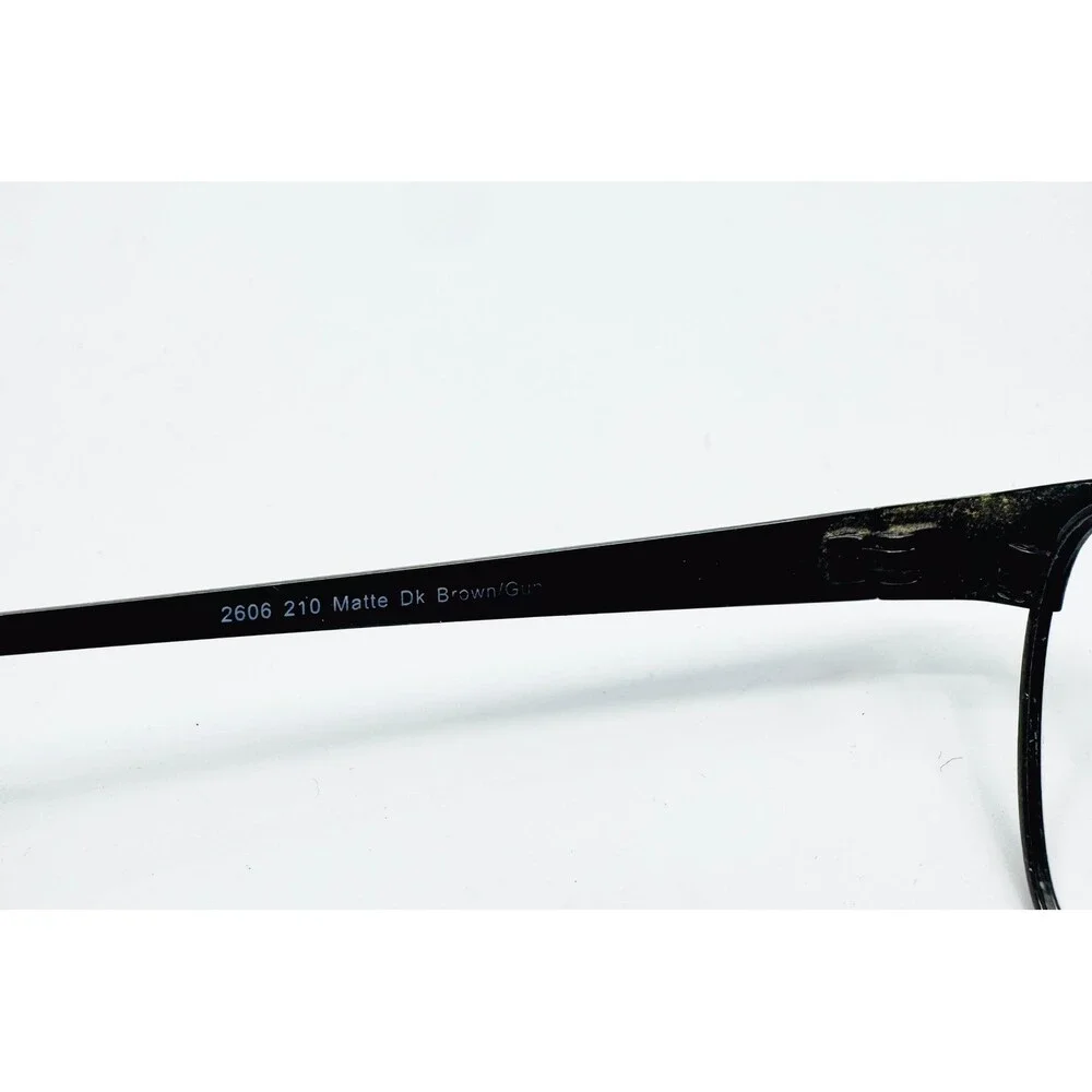 Unbranded Eyeglass Frames Unisex Matte Brown Gunmetal Rectangular 52-19-140